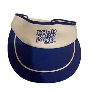 Vintage Ford Ford Ford Tractors Visor Cap Blue White Snap Back 80s 90s